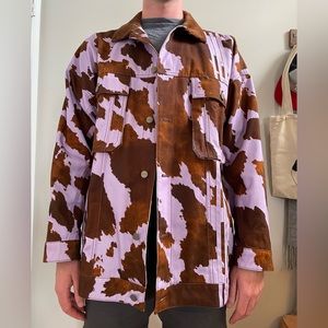 Adidas Ivy Park cow-print jacket (Unisex/L). Oversized fit.
